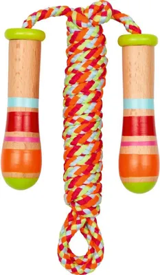 Produktbild von CS Springseil mit Holzgriff buntes Seil Bunte Geschenke