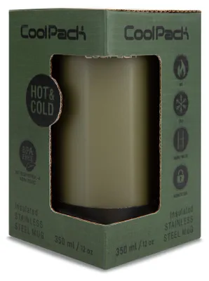 Imagen del producto de Taza térmica Coolpack de 350 ml, color verde oliva