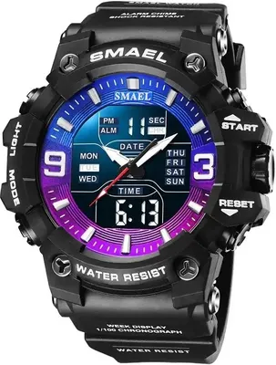 Produktbild von SMAEL TR-29455 Uhr – Schwarz/Violett für Herren KP29455