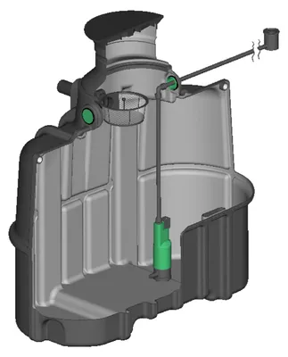 Produktbild von Regenwasser Schmaltank 3000 Liter AQUA-SLIM mit Garten-Set
