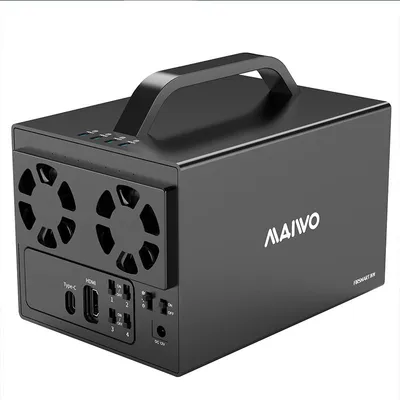 Zdjęcie produktu dla Obudowa zewnętrzna MAIWO na 4 dyski 3,5 cala, RAID, z interfejsem USB 3.1 Gen1 i stacją dokującą SATA, do 64 TB, RAID 0/1/5/JBOD, czarna, do zastosowań 4K UHD