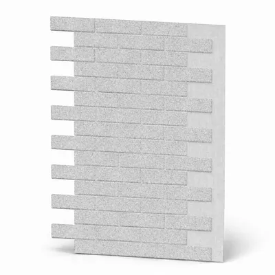 Produktbild von AMK Fassadenpaneele 002 Weiß-Grau – Flexible Steinverkleidung in Natursteinoptik – 10 Paneele, 9 m² – Wandverkleidung für Innen & Außen, KI-generiertes Bild