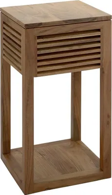 Produktbild von CARMEL Säule - H. 60cm - braun - Akazienholz - Blumensäule