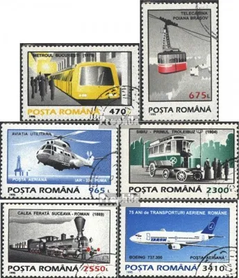 Produktbild von Briefmarken Rumänien 1995 Mi 5087-5092 (kompl.Ausg.) gestempelt Freimarken: Verkehrsmittel