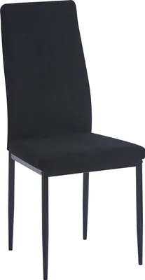 Produktbild von Schwarzer Stuhl mit hoher Rückenlehne, pulverbeschichtetem Metall und Polyester