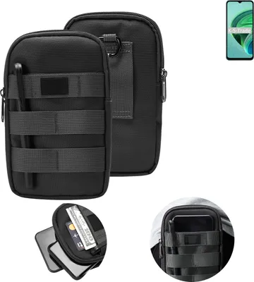 Produktbild von K-S-Trade Holster Gürtel Tasche kompatibel mit Xiaomi Redmi 10 5G Handy Tasche Schutz Hülle dunkel-grau viele Fächer, 1x
