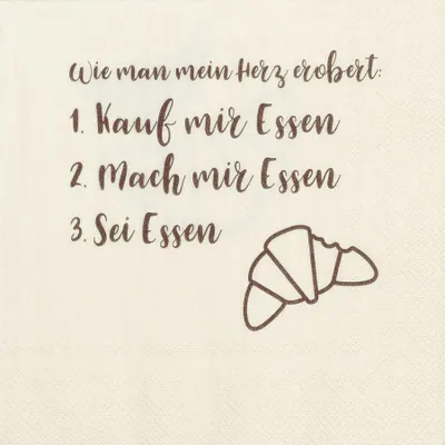 Produktbild von Räder Serviette 33x33cm, Wie man mein Herz erobert