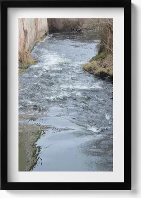 Produktbild von Tasovice Fluss Dyja Moravia– Wandbild mit Rahmen – Gerahmtes Bild  – Wanddekoration – 40x60 cm –  Schwarz