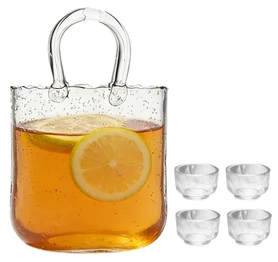Image de Ensemble de 4 élégants verres à boire au design inspiré des sacs à main