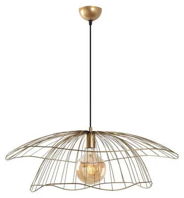 Image de Suspension Luminaire en métal doré Ø70 cm hauteur 124 cm E27 40 W IP20