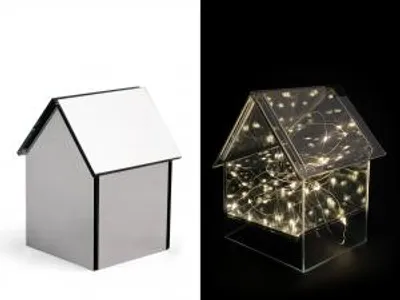 Immagine prodotto di H&H Casa In Vetro Con Led Cm14X12Xh14,5