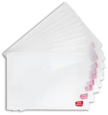 Image de Pochette de protection transparente pour cartes illustrées Kamishibai, format A3, avec fermeture velcro, lot économique de 10 exemplaires