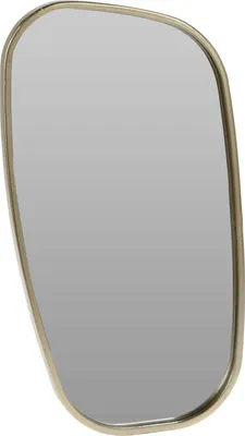 Zdjęcie produktu dla LUSTRO W METALOWEJ RAMIE Champagne 19x35 cm złote