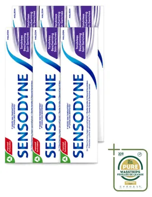 Immagine prodotto di 6 tubetti di dentifricio Sensodyne Gum Protection - per la cura delle gengive - 75 ml - confezione risparmio - 6 pezzi
