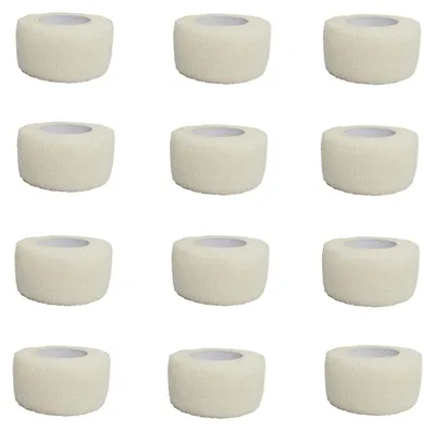 Selbstklebende Binden 12er-Pack, 2,5 cm x 4,5 m, Weiß