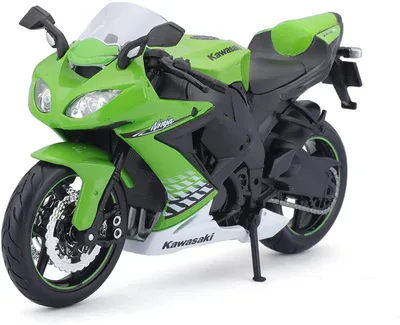 Image de Maisto 531187 - Maquette de moto - Kawasaki Ninja ZX-10R (noir-vert, échelle 1:12)