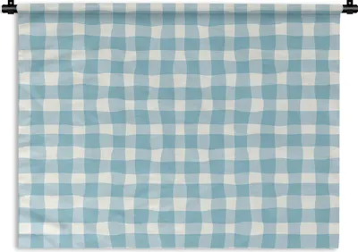 Produktbild von MuchoWow® Wandteppich Wandbehang Pastell - Blau - Muster 90x67.5 cm Tapisserie Dekoration Wandtuch - Fototeppich - Wand-Skulpturen