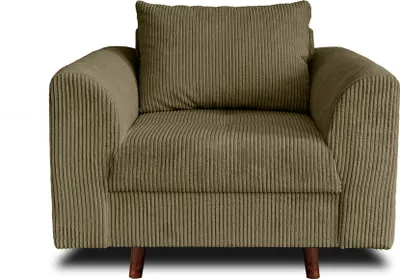 Image de Lisa Design Rune - fauteuil - en velours côtelé , Vert