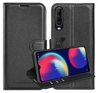 Image de Cadorabo Housse pour WIKO VIEW 4 en PHANTOM NOIR Housse de protection avec fermeture magnétique, fonction de support et porte-carte Flip Case Cover Etui Handy Klapp Hülle Book Tasche