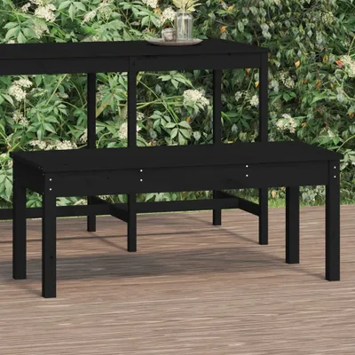 Obrázek produktu pro The Living Store Zahradní lavice černá 109x44x45 cm z masivního borovicového dřeva