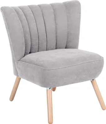 Produktbild von Max Winzer Sessel Alessandro - Velourstoff silber - Maße: 70 x 66 x 80 cm