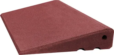 Produktbild von Bordsteinrampe Pro 65 mm hoch aus Gummigranulat hochverdichtet Auffahrrampe Türschwellenrampe LxBxH 500 x 280 x 65 mm rot