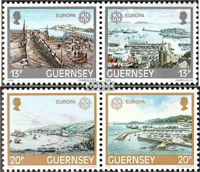 Produktbild von Briefmarken GB - Guernsey 1983 Mi 265-268 Paare (kompl.Ausg.) postfrisch Werke