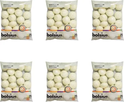 Zdjęcie produktu dla Bolsius - Świece pływające - Ø4,5 cm - 20 sztuk w opakowaniu - Ivory - Value pack - 120 sztuk - 6 opakowań