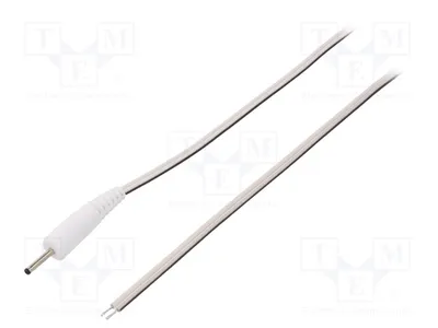 Obrázek produktu pro 1x Přímý kabel, DC 0,7/2,35, konektor 0,5mm², bílý, 1,5m, DC.CAB.0300.0150, stejnosměrný