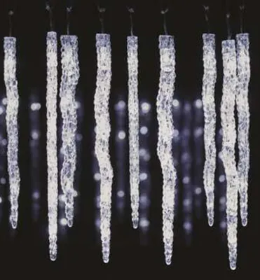 Obrázok produktu pre LED vianočná girlanda - ICE TAPS, 12 kusov, 3,6 m, 60 LED diód, vonkajšia, studená biela