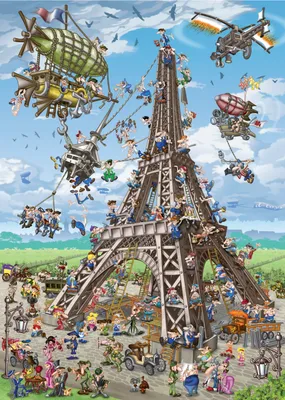 Produktbild von D-Toys Puzzle Cartoon Collection Eiffelturm 1000 Teile Erwachsene