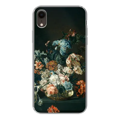 Produktbild von MuchoWow® Handyhülle Schutzhülle Hülle für iPhone XR Stilleben mit Blumen - Alte Meister - Kunst Silikon Softcase Handy Hülle - Schutzdeckel