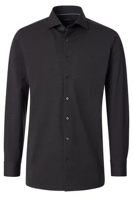 Produktbild von VENTI Herren Businesshemd Langarm Kent Comfort-Fit Jersey Anthrazit 44