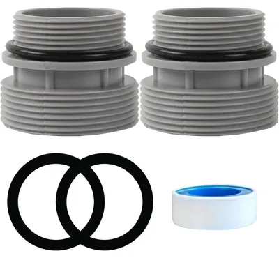 Productafbeelding van Zwembadslangadapter set, 2 stuks, 40 mm naar 1 1/2 inch, conversieset, ABS