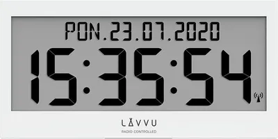 Obrázok produktu pre Digitálne hodiny s češtinou LAVVU Modig riadené rádiovým signálom LCX0010 37cm