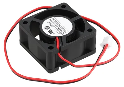 Image de Ventilateur de refroidissement EMSea DFS402012H, 12V DC, 1,6W, 40x40x20mm, 2 fils, rouge et noir, pour appareils électroniques