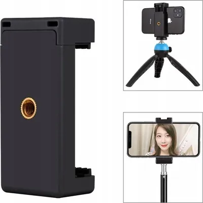 Zdjęcie produktu dla Adapter Uchwyt na Telefon / Smartfon na Statyw 1/4'' + Stopka ISO / PU448B