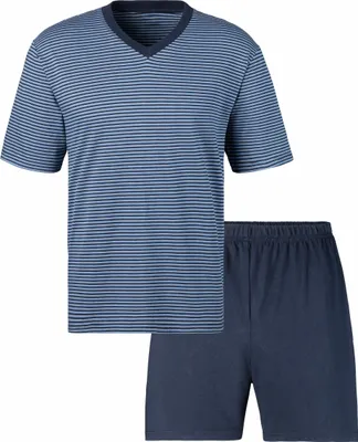 Produktbild von LE JOGGER Pyjama 4 -teilig blau-marine, grau-anthrazit Größe 44/46