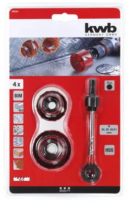 Immagine prodotto di set di seghe a tazza bimetalliche kwb 5 pezzi