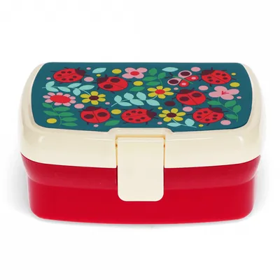 Produktbild von Lunchbox mit herausnehmbaren Fach Ladybird Kunststoff ca.17x13x7,5cm Marienkäfer