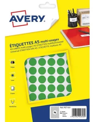 Image de Avery - Étiquette | Papier | ∅15 mm | Vert