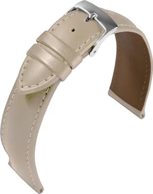 Produktbild von Barington Kalb Resisto Uhrenarmband beige Leder wasserabweisend, Stegbreite:14mm, Schließe:Silbern