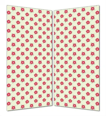 Produktbild von Wallario selbstklebende Duschrückwand 160 x 180 cm mit Motiv Muster mit Blüten und Blättern - Wandverkleidung mit Hochglanzlaminat in Glasoptik
