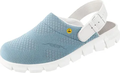 Produktbild von Abeba ESD-Berufsschuhe Dynamic OB Clog hellblau CE ESD SRC