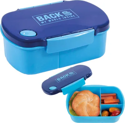 Produktbild von BACKUP Lunchbox Lunchpaket Brotdose Pausendose  BLAU leicht Kinder Jugendliche