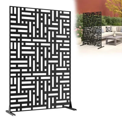Produktbild von TRMLBE Raumteiler 180 × 40 × 123 cm Gartensichtschutz Privatsphäre, Sicht und Windschutz für Garten, Terrasse, Schwarz