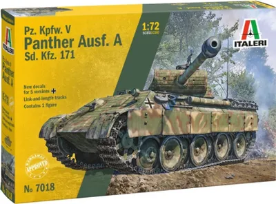 Obrázok produktu pre Italeri 1:72 Panzer Kpfw. V Panther Ausf. A plastikový model