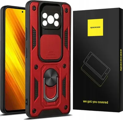 Productafbeelding van Spacecase Camring voor de Poco X3 Pro, kleur rood