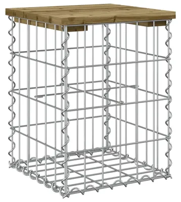Obrázek produktu pro vidaXL Gabionová zahradní lavička 33x31x42 cm Impregnované borovicové dřevo