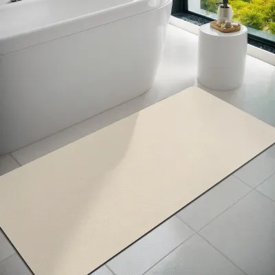 Immagine prodotto di Tappetino da bagno antiscivolo ad asciugatura rapida (beige chiaro, 43x120 cm)